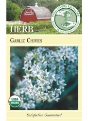 Seed Savers Exchange 1244 Organic, Open-pollinated Herb Seeds, Garlic Chives, 250 Seed Packet